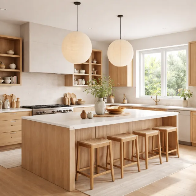 AI kitchen japandi redesign