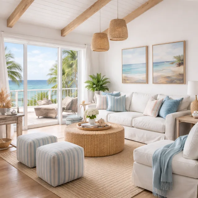 AI coastal living room
